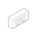 Opus 66 stikkontakt udvendig lysegrå