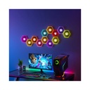 RGBIC Hexagon Infinity Væglys 10 stk. sæt - 10W, 5V input - Luksuriøst lys til enhver indretning!