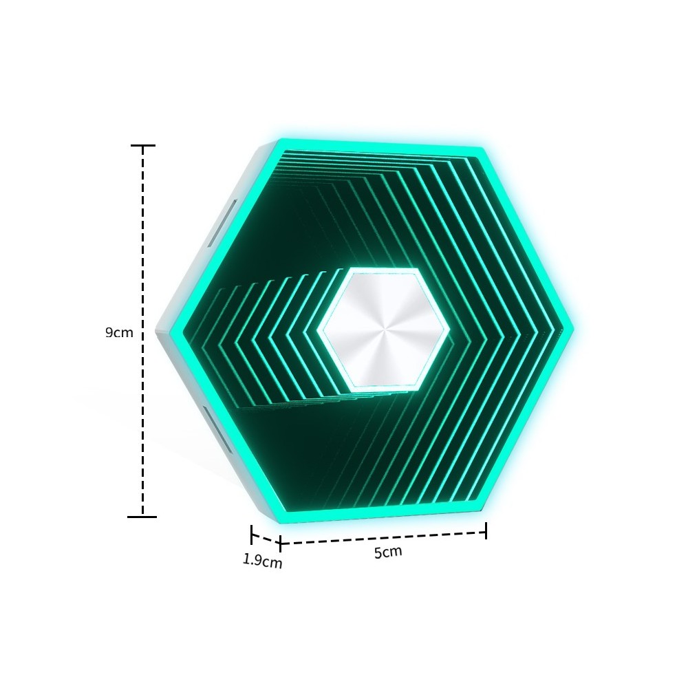 RGBIC Hexagon Infinity Væglys 10 stk. sæt - 10W, 5V input - Luksuriøst lys til enhver indretning!