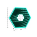RGBIC Hexagon Infinity Væglys 12 stk. sæt i 12W - Multifarvet LED væglampe med 5V input til stemningsfuld belysning