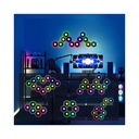 RGBIC Hexagon Infinity Væglys 12 stk. sæt i 12W - Multifarvet LED væglampe med 5V input til stemningsfuld belysning