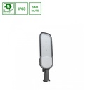 Gadelampe STREETOS 2 150W - Neutral Hvid, 230V, 145/75°, IP65, IK09, 675x218x75mm, Grå, Skumringssensor