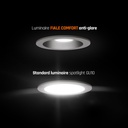 Sort Justerbar LED Armatur GU10 - Anti-blænd, IP20, Ø85x50mm