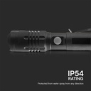 V-Tac 10W LED lygte - 1000 lumens, genopladelig, IP54 - Sort