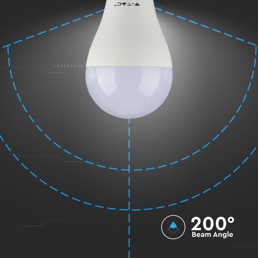 8.5W LED Pære E27 - 3000K, Plastik, 3 stk/pakke, 806lm, RA80