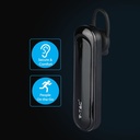 Sort Bluetooth headset med 170mAh batteri