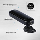 Sort Bluetooth headset med 170mAh batteri