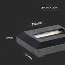 2W Trinlys LED-pære med 3000K varm hvidt lys, sort hus, kvadratisk design, 70lm, RA80, IP65 - Ideel til udendørs belysning