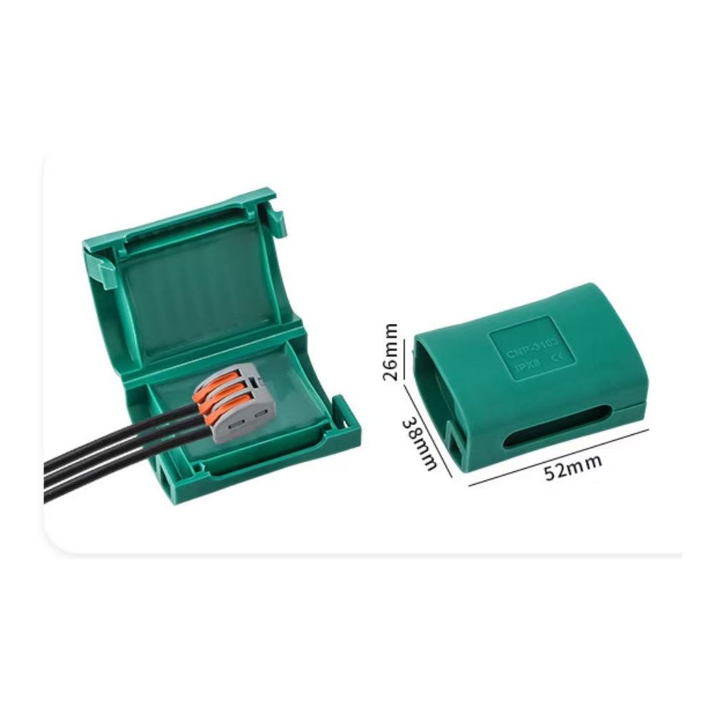 Vandtæt samleboks med plads til 3 ledninger - IP68 godkendt