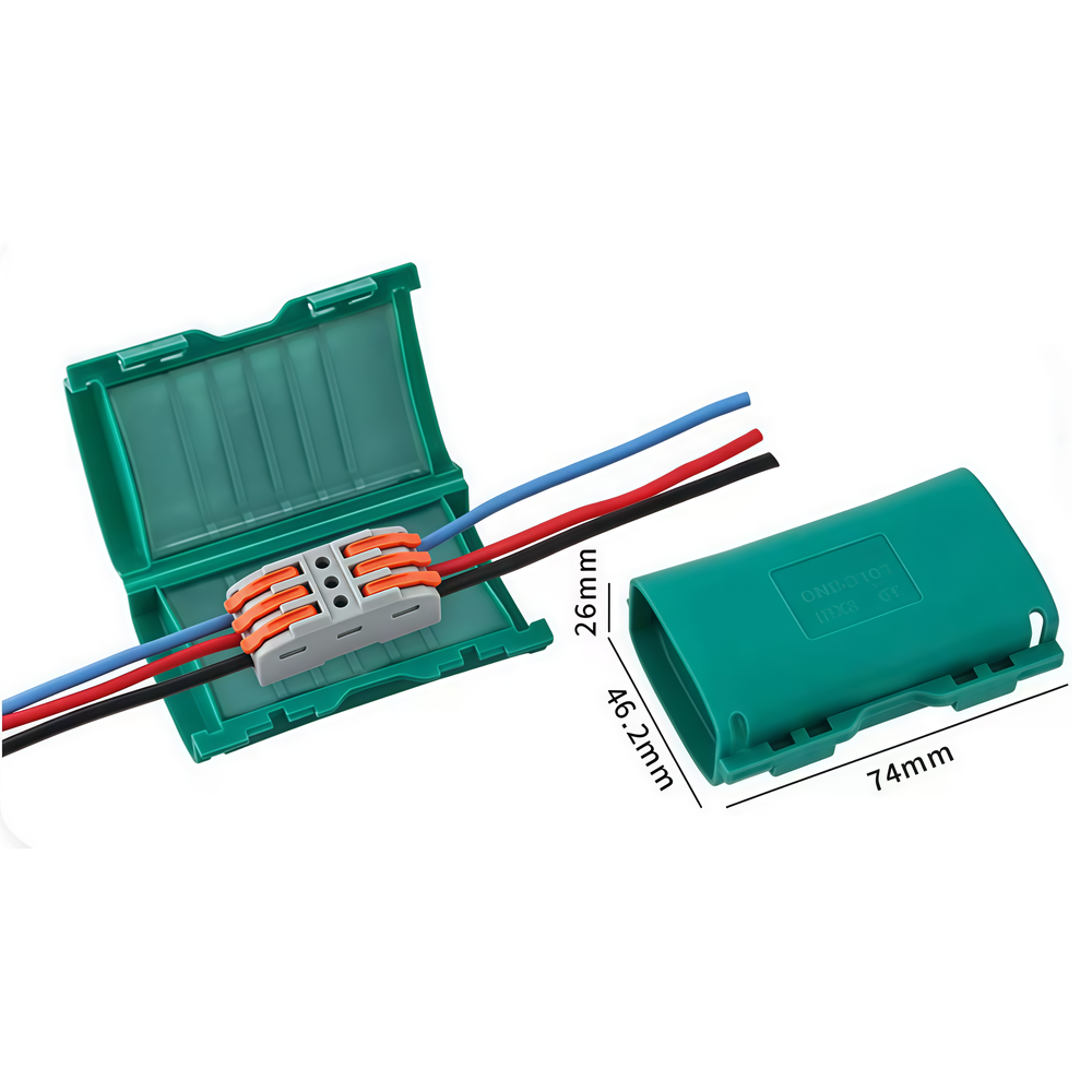 Vandtæt gel samleboks til skrueløs muffe for 3/4 ledninger - IP68-certificeret