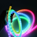 3m RGBIC Neon flex slange med Bluetooth App og fjernbetjening - Vævet reb, USB-opladning - Komplet sæt til lysdekorationer.