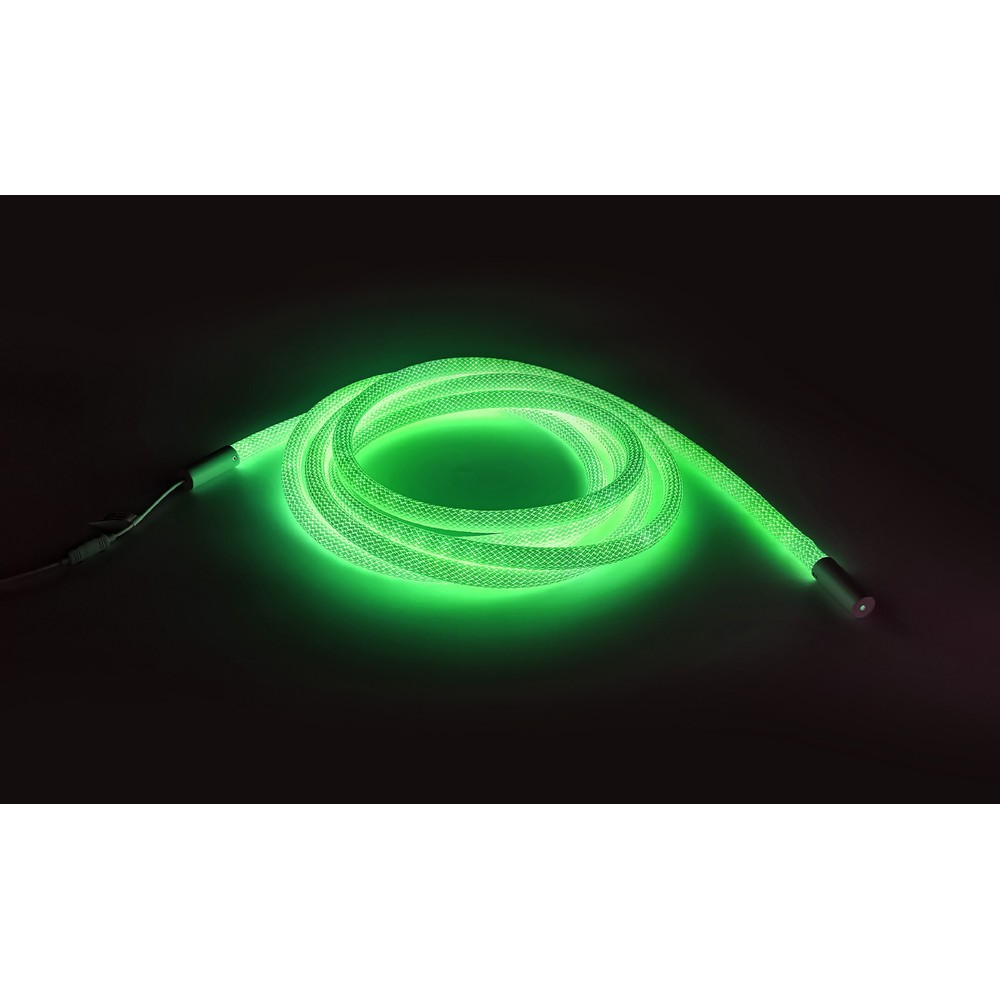 3m RGBIC Neon flex slange med Bluetooth App og fjernbetjening - Vævet reb, USB-opladning - Komplet sæt til lysdekorationer.