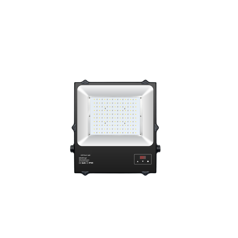 RGBW DMX udendørs projektør - 200W, DMX512, IP65, 230V, 12400lm, RA80