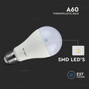 A60 LED 8,5W E27 - 4000K, 3 stk./pakke, plastikpære - Pakke med 3 energibesparende LED-pærer med 8,5W og E27 fatning, 4000K farvetemperatur og høj farvegengivelsesindeks på RA80.