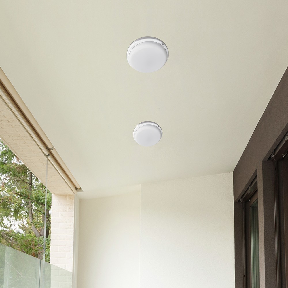 12W LED Væglampe 3000K - 1160lm, RA80, IP54 - Moderne og energieffektiv væglampe til indendørs eller udendørs brug