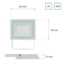 NOCTIS LUX 3 PROJEKTØR 100W 230V IP65 270x210x27mm HVID - Kraftfuld og vandtæt LED projektor med 100W effekt og 9400lm lysstyrke. Ideel til udendørs brug med IP65-klassificering. RA70 for naturlig farvegengivelse. Let og kompakt design i hvid finish.