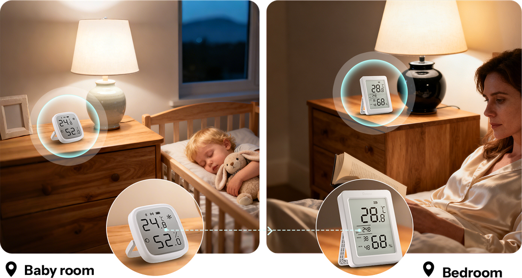 Zigbee SNZB-02DR2 - Temperatur- og Fugtighedssensor