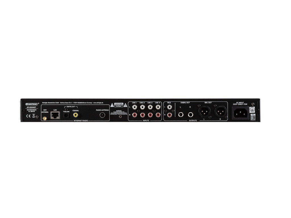 EP-220NET 19" Internet Radio med DAB+, Bluetooth, DLNA, IR