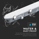 120 cm VT-120137S LED armatur 36W - Vandtæt med sensor & mælkehvidt dæksel