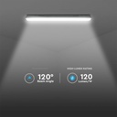 120 cm VT-120137S LED armatur 36W - Vandtæt med sensor & mælkehvidt dæksel