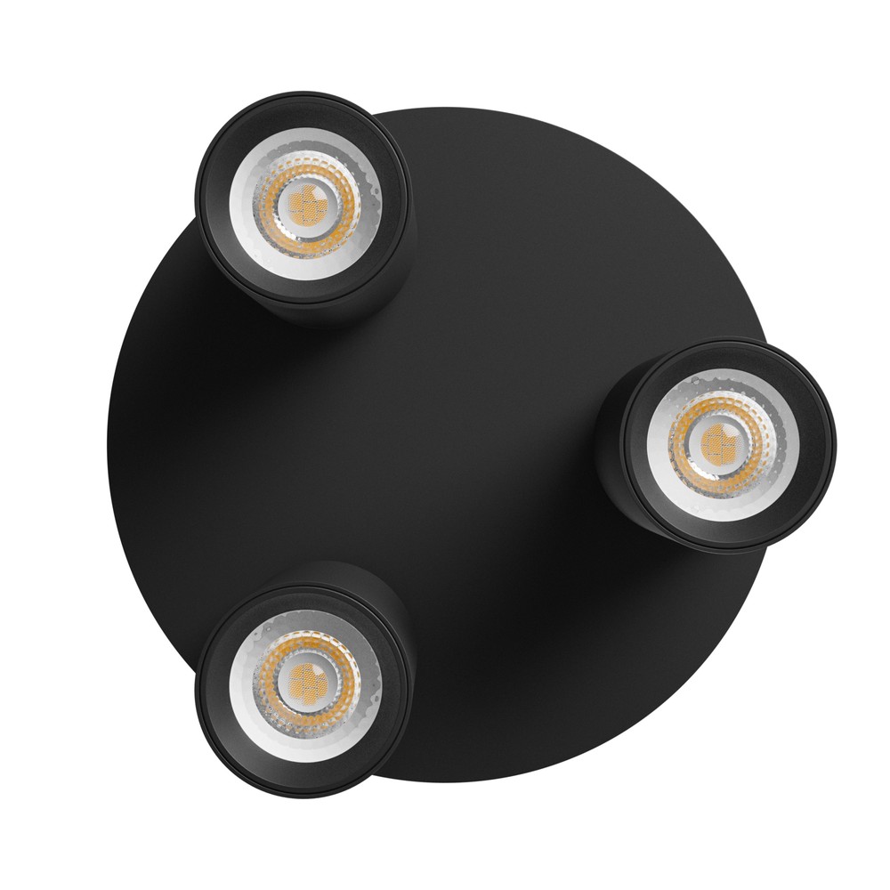 Madara Altro Loftlampe Sort 3xGU10 - 230V IP20 Elegante Runde Design Mål 220x134mm
