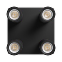 Madara Altro loftslampe med 4 GU10-pærer i sort - 230V, IP20 - Elegant belysning til loftet.