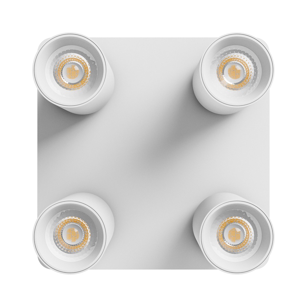 Madara Loftslampe i Hvid til 4 GU10 Pærer - IP20, 230V - 220x220x134mm