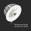 40W Reflektor Downlight - LED, COB, 4000K, Høj Lumen, RA80 - 4800lm