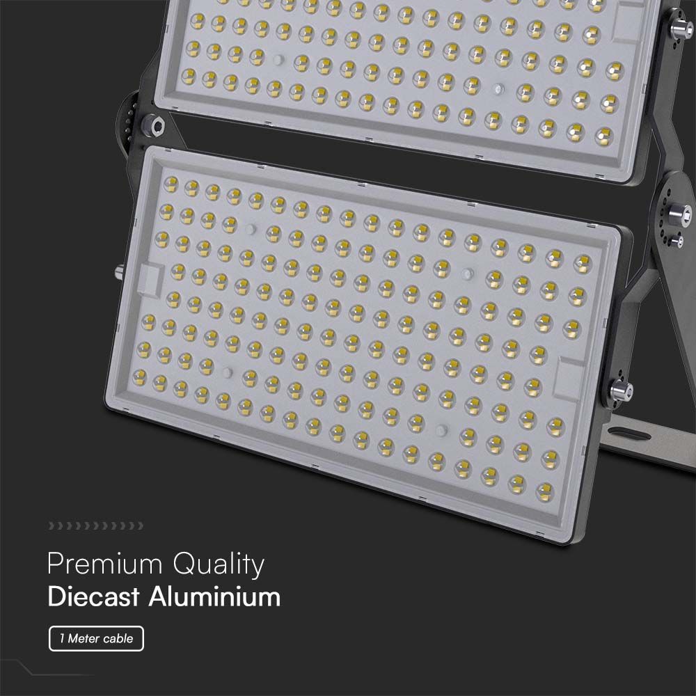 500W LED projektør med Samsung chip, sort hus, 4000K, IP65, 135lm/W