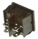 Vippekontakt - 2P OFF-ON, 250V/12A, Sort (19,1x21,9mm)