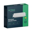 V-Tac 6W LED Indbygningspanel 12x12 cm 230V 660lm RA80 - Hul 11x11 cm