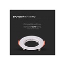 Downlight kit uden lyskilde - Ø8 cm, blank hvid, vælg MR16 eller GU10 fatning
