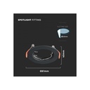 Sort downlight kit uden lyskilde - Ø8 cm, vælg MR16/GU10 fatning