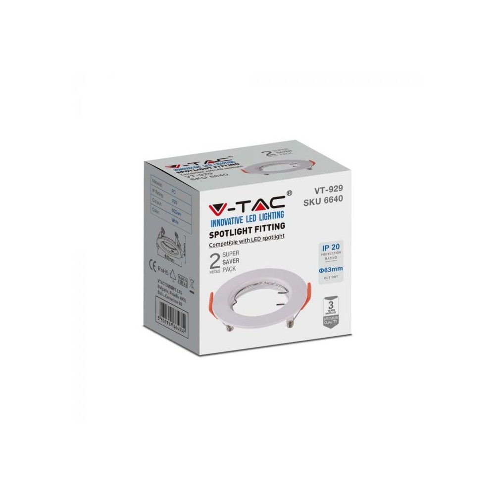 Sort downlight kit uden lyskilde - Ø8 cm, vælg MR16/GU10 fatning