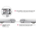 Limea T8 LED dobbeltarmatur inkl. 18,5W LED rør på 120cm, vandtæt IP65, 37W traditionelt lysstofrør på 131cm