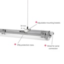 Limea T8 LED dobbeltarmatur m. IP65 vandtæt 9W LED rør