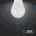 10 stk V-Tac 9W LED pærer - 200 grader, E27, erstatter 60W