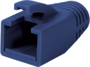 Blød hætte til RJ45 modularstik - 8mm, Blå (50 stk.)