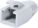 Blød hætte til RJ45 modularstik - 8mm, Hvid (50 stk.)