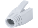 Blød hætte til RJ45 modularstik - 8mm, Hvid (50 stk.)