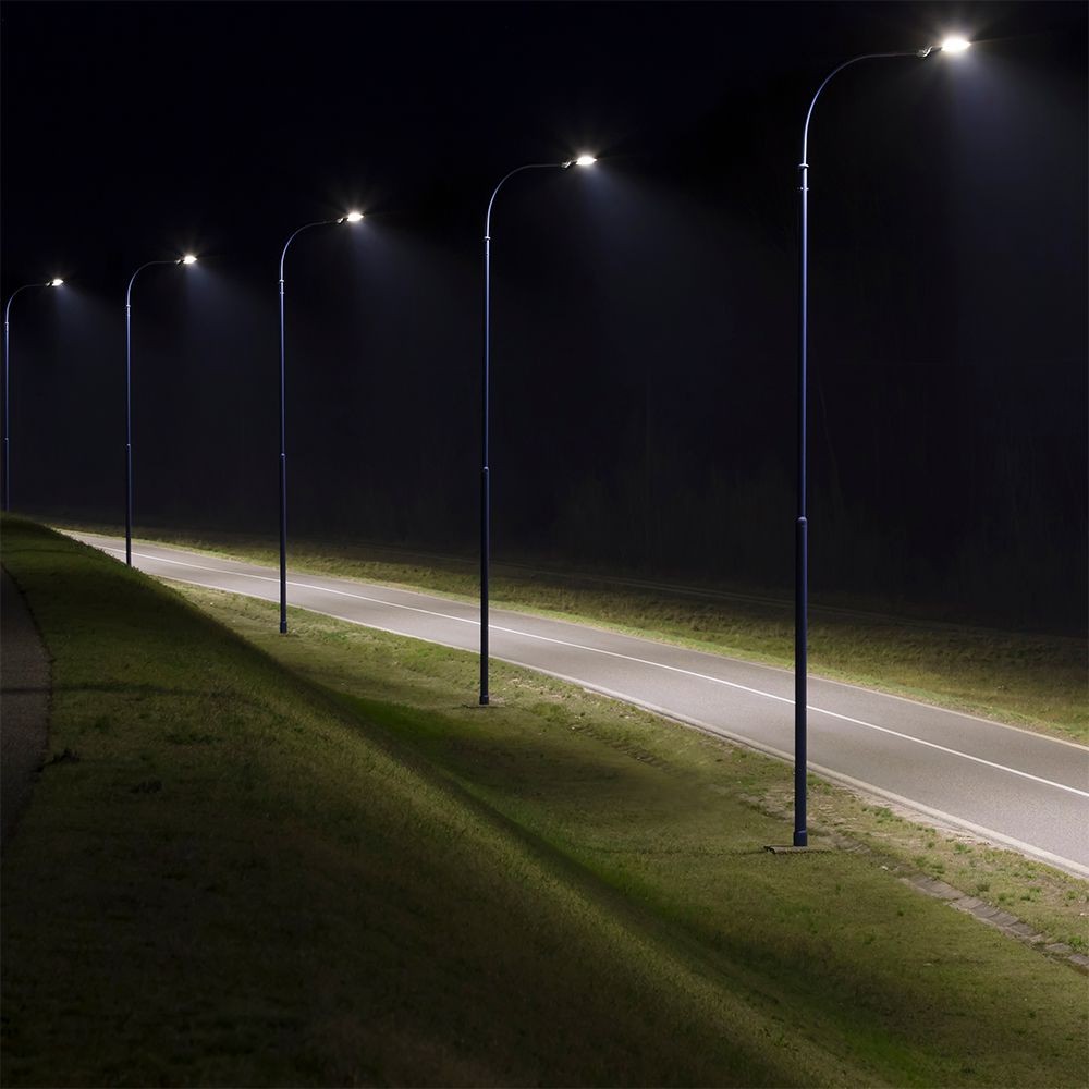 70W LED Gadelampe med Samsung Chip Adapter, 6500K, 110lm/W, IP65, 7500lm, RA70, 5 års garanti
