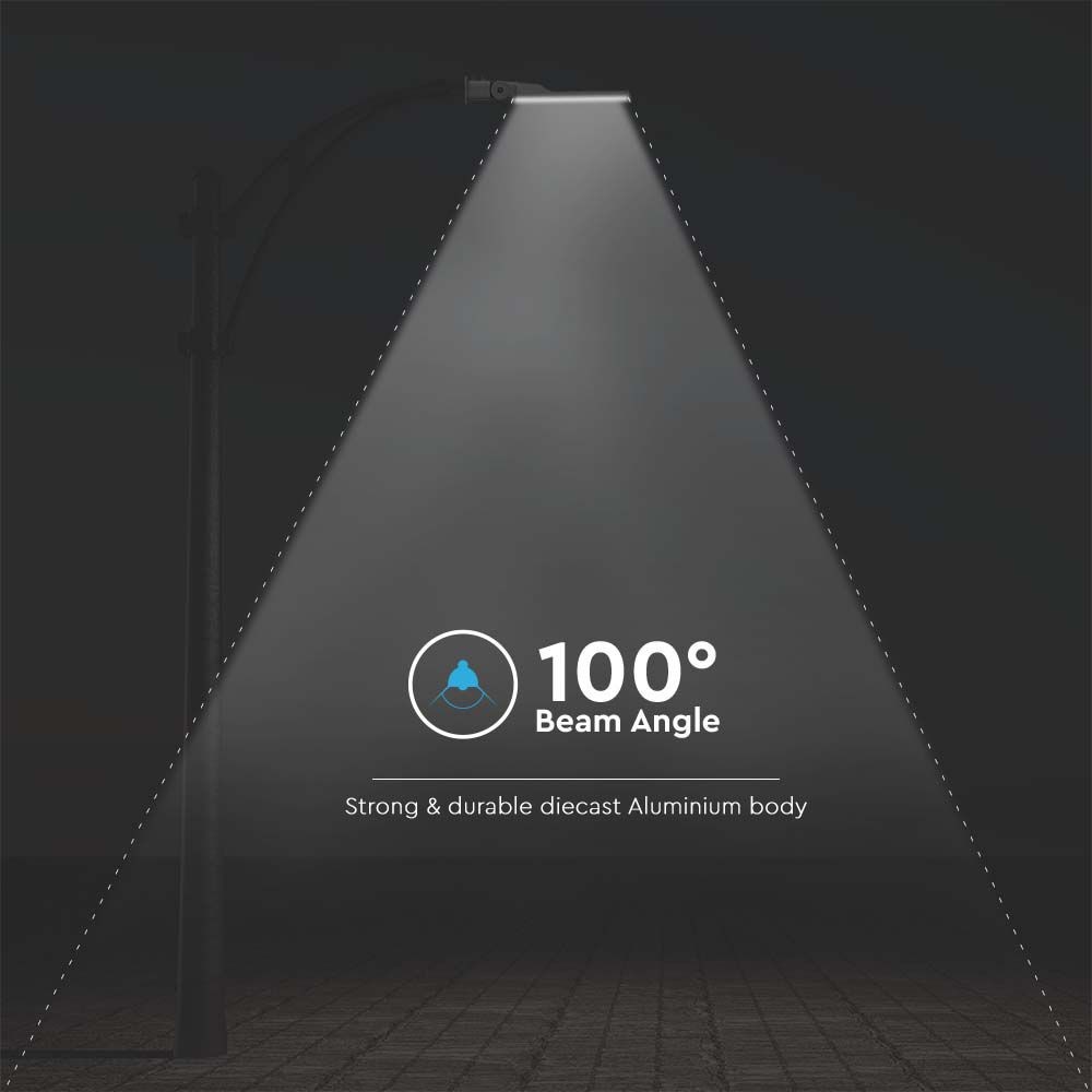 70W LED Gadelampe med Samsung Chip Adapter, 6500K, 110lm/W, IP65, 7500lm, RA70, 5 års garanti