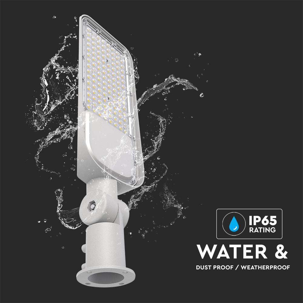 70W LED Gadelampe med Samsung Chip Adapter, 6500K, 110lm/W, IP65, 7500lm, RA70, 5 års garanti