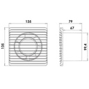 Planet Energy ventilator m. kugleleje og timer