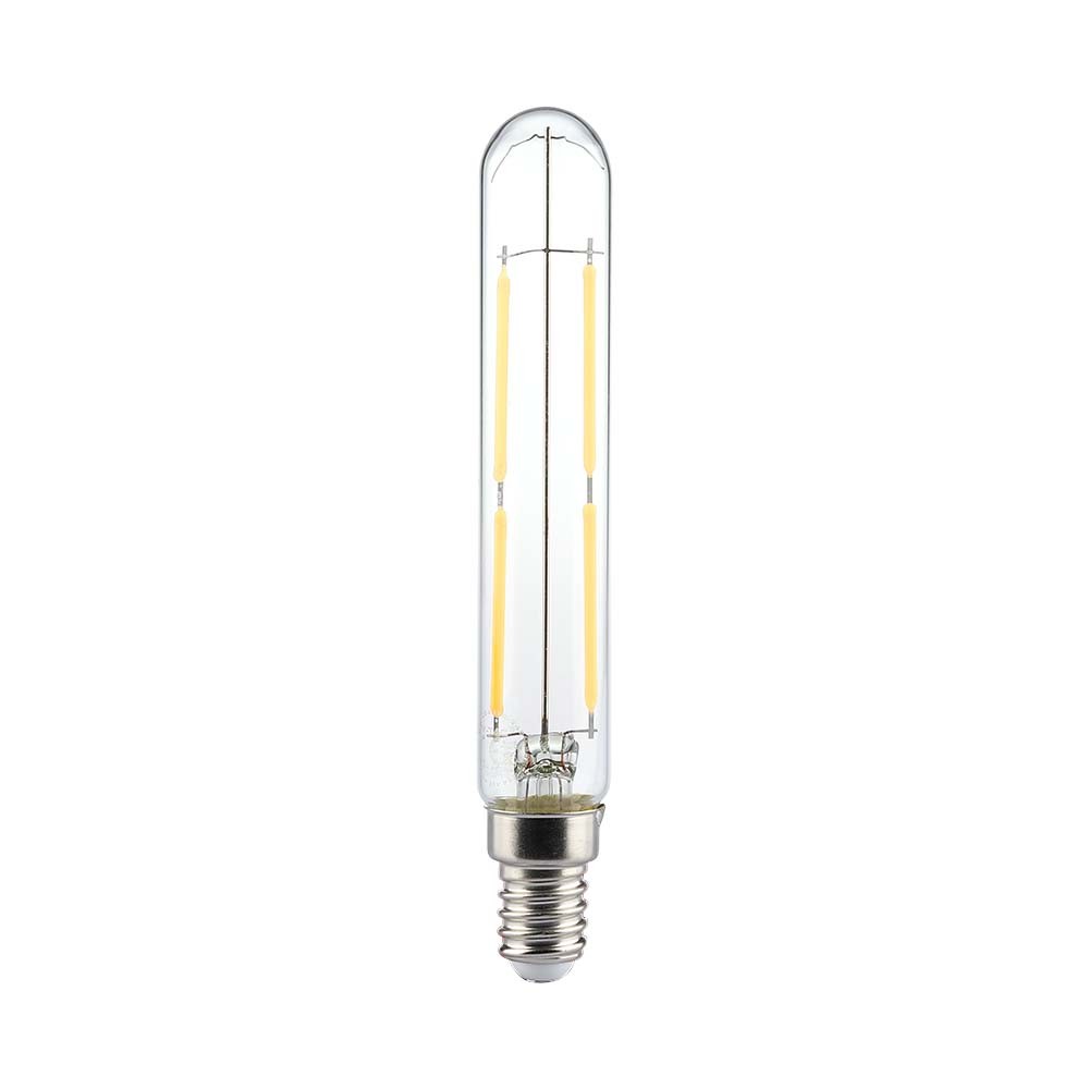 LED pære 4W E14 T20 klar glas 6500K - Vt-2204 LED kultråds, 400lm, RA80