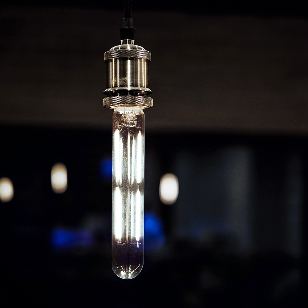 LED pære 4W E14 T20 klar glas 6500K - Vt-2204 LED kultråds, 400lm, RA80