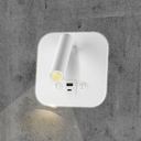 VT-80068 LED sengelampe med USB/PD opladning, Cree-chip, 3000K, hvid
