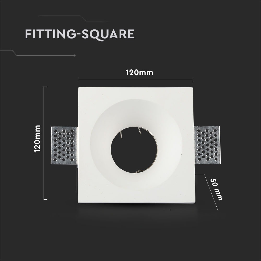 GU10 LED Lampe - Firkantet Design, Hvid - Effektiv belysning til enhver indretning