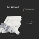 GU10 LED Lampe - Firkantet Design, Hvid - Effektiv belysning til enhver indretning