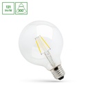 LED G125 E27 230V 8W Kultråd KLART Spectrum - Energibesparende pære med stor fatning og klart lys til stemningsfuld belysning - 1000lm, RA80